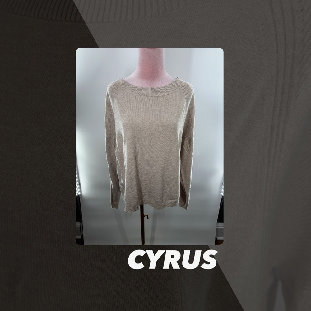 EUC Cyrus Cream Boat Neck Sweater